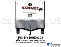 3 Piece 2010 Hideout Travel Trailer Front Graphics Kit