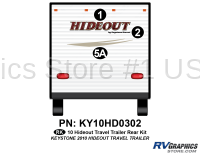 3 Piece 2010 Hideout Travel Trailer Rear Graphics Kit