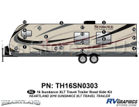 21 Piece 2016 Sundance XLT Travel Trailer Roadside Graphics Kit