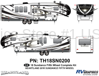 53 Piece 2018 Sundance Fifth Wheel Complete Graphics Kit