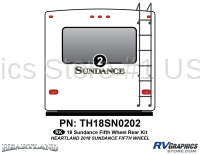 1 Piece 2018 Sundance Fifth Wheel Rear Graphics Kit