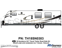 12 Piece 2018 Sundance XLT Travel Trailer Roadside Graphics Kit