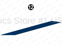 Mid Skirt Blue Stripe