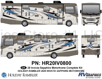 55 Piece 2020 Invicta Motorhome Blue Version Complete Graphics Kit