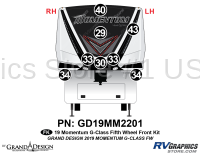 8 Piece 2019 Momentum G-Class Fifth Wheel Front Graphics Kit