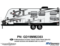 24 Piece 2019 Momentum G-Class Travel Trailer Roadside Graphics Kit