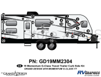 24 Piece 2019 Momentum G-Class Travel Trailer Curbside Graphics Kit