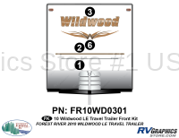 4 Piece 2010 Wildwood Travel Trailer Front Graphics Kit