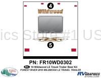 2 Piece 2010 Wildwood Travel Trailer Rear Graphics Kit