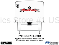 2 Piece 2007 Trailrider Fifth Wheel Front Graphics Kit