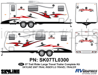 18 Piece 2007 Trailrider Lg Travel Trailer Complete Graphics Kit