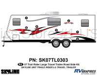 7 Piece 2007 Trailrider Lg Travel Trailer Roadside Graphics Kit