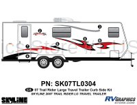 7 Piece 2007 Trailrider Lg Travel Trailer Curbside Graphics Kit