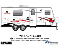 6 Piece 2007 Trailrider Medium Travel Trailer Curbside Graphics Kit - Image 2