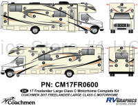 48 Piece 2017 Freelander Long Motorhome  Complete Graphics Kit - Image 1
