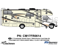 17 Piece 2017 Freelander Short Motorhome Curbside Graphics Kit