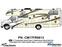 17 Piece 2017 Freelander Short Motorhome Roadside Graphics Kit