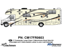 19 Piece 2017 Freelander Long Motorhome Roadside Graphics Kit - Image 2