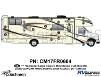 19 Piece 2017 Freelander Long Motorhome Curbside Graphics Kit - Image 2