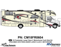 19 Piece 2018 Freelander Long Motorhome Curbside Graphics Kit