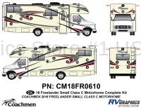 44 Piece 2018 Freelander Short Motorhome Complete Graphics Kit - Image 2
