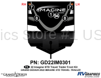 6 Piece 2022 Imagine Standard Travel Trailer Front Graphics Kit - Image 2