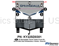 8 Piece 2022 Springdale Travel Trailer Front Graphics Kit