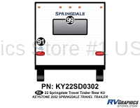 2 Piece 2022 Springdale Travel Trailer Rear Graphics Kit
