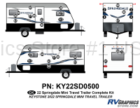 32 Piece 2022 Springdale Mini Travel Trailer Complete Graphics Kit