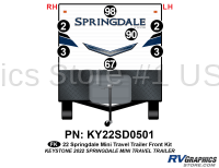 7 Piece 2022 Springdale Mini Travel Trailer Front Graphics Kit