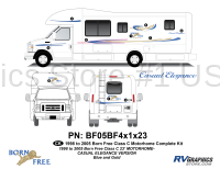 17 Piece 2000 Model Year 23 Foot Born Free Class C Complete Graphics Kit-Casual Elegance