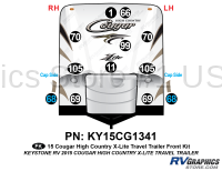 12 Piece 2015 Cougar High Country X-Lite Front Graphics Kit