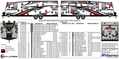 Eclipse - Attitude - 2016 Attitude Large Travel Trailer Red