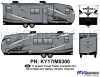 53 Piece 2017 Impact Travel Trailer Complete Graphics Kit