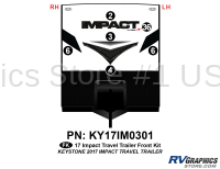 6 Piece 2017 Impact Travel Trailer Front Graphics Kit