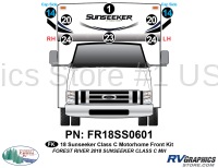 8 Piece 2018 Sunseeker Motorhome Front Graphics Kit