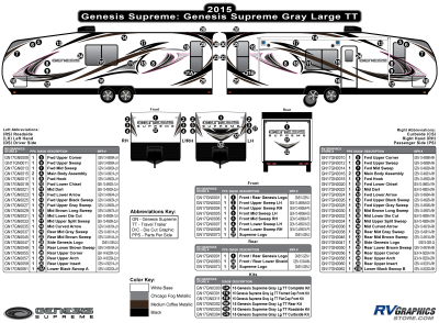 Genesis Supreme - Genesis - 2014-2018 Genesis Gray Lg TT-Large Travel Trailer