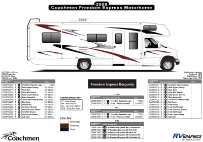 Coachmen - Freedom Express - 2008 Freedom Express Motorhome-Burgundy Version