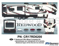 57 Piece 2017 Redwood Fifth Wheel Complete Graphics Kit