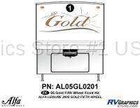 1 Piece 2005 Alfa Gold Fifth Wheel Front Graphics Kit
