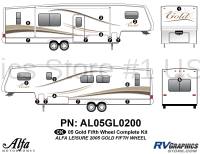 12 Piece 2005 Alfa Gold Fifth Wheel Complete Graphics Kit - Image 2