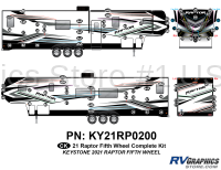84 Piece 2021 Raptor Fifth Wheel Complete Graphics Kit