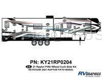 28 Piece 2021 Raptor Fifth Wheel Curbside Graphics Kit