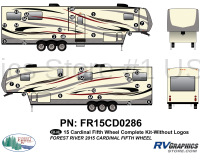 36 Piece 2015 Cardinal Fifth Wheel Complete Graphics Kit-Without logos-Icons