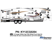 24 Piece 2012 Cougar FW White Cap Curbside Graphics Kit