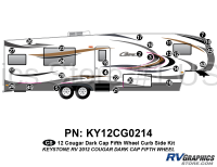 27 Piece 2012 Cougar FW Dark Cap Curbside Graphics Kit