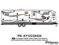 19 Piece 2012 Cougar TT V-Neck Curbside Graphics Kit