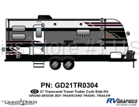 12 Piece 2021 Transcend Travel Trailer Curbside Graphics Kit