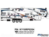 2010 Keystone Raptor FW-Fifth Wheel Curbside Graphics Kit