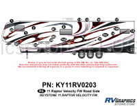 24 Piece 2011 Raptor Velocity FW Roadside Graphics Kit